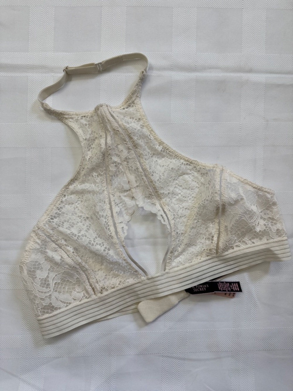 Victoria's Secret Ivory Lace Racerback Bralette